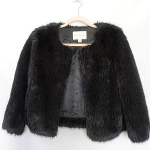 Banana Republic Faux Fur Cropped Coat